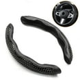 thumbnail image 1 of 2x Universal Car Steering Wheel Cover Black Anti-Slip, 1 of 6