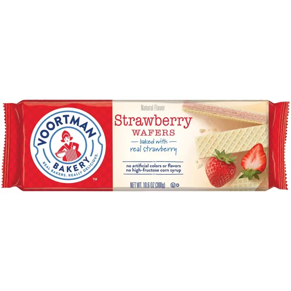 2x-Voortman Strawberry Wafers - 10.6oz
