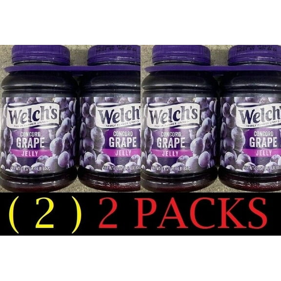 2x Welch's Concord Grape Jam Jelly 30 Oz - 2 PACKS