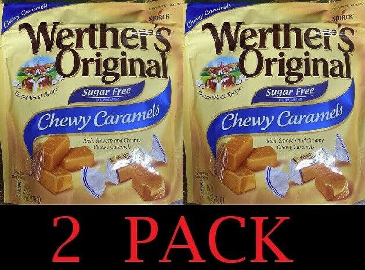 2x Werther’s Original SUGAR FREE CHEWY CARAMELS Candy Candies 7.7 oz Bag 2 PACK