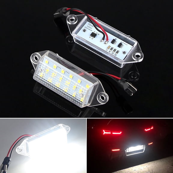 2x White 18 SMD LED 6000K License Plate Lights For 2003 - 2017 Mitsubishi Lancer