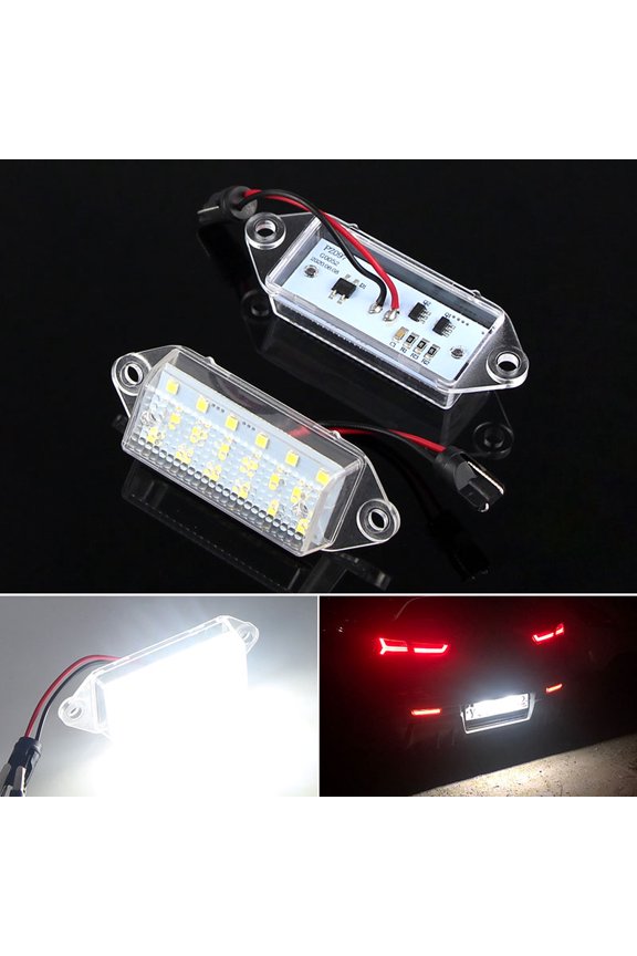 2x White 18 SMD LED 6000K License Plate Lights For 2003 - 2017 Mitsubishi Lancer