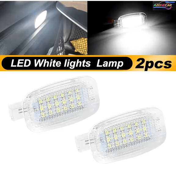 2x White 6000K 18-SMD LED Courtesy Footwell Luggage Trunk Lights For Mercedes-Benz C E G GL ML S SL Class OEM#A2218200401