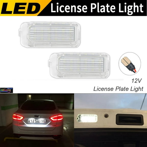 2x White 6000K 18-SMD LED License Plate Lights Lamp For Ford Edge Escape Expedition Explorer Fusion OEM#BB5Z-13550-A, 6M2A-13550-AA, 6M2A-13550-AB