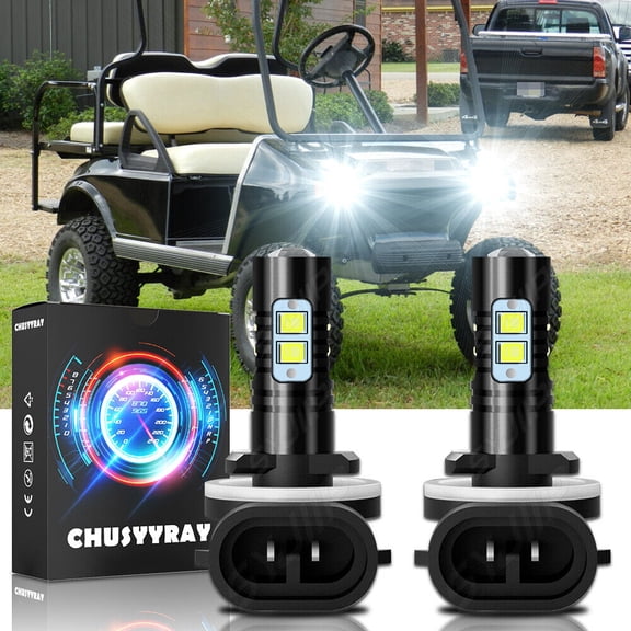 2x White 881 LED Bulb Fog Driving Lights 6000k Bright High Power 881 889 862 886 894 896 898 LED Bulbs