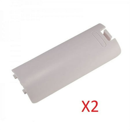 2x Wii Remote Battery Cover Shell White