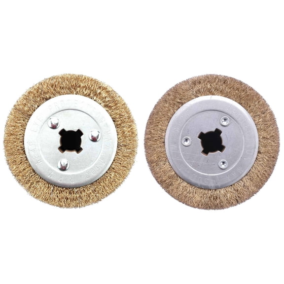2x Wire Brush Wheel 0.3mm/0.15mm Wood Open Paint Polishing Deburring Wheel for Electric Striping Machine