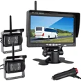 thumbnail image 1 of 2x Wireless Reverse Rear View Camera 7" Monitor Kit for Truck Trailer Bus RV Car, 1 of 8