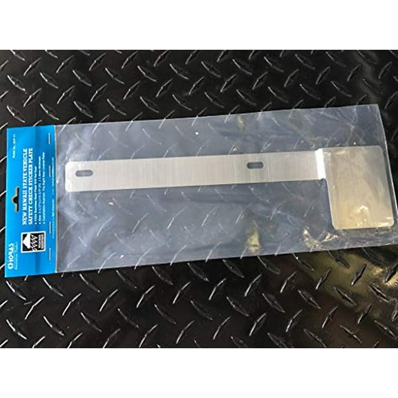 Hawaii State Safety Check Long 2 Holes Vertical License Plate Bracket Mount