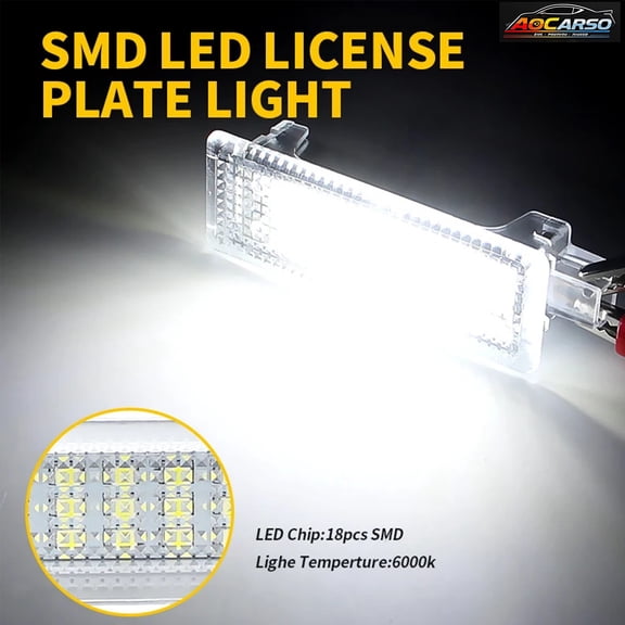 2x Xenon White 6000K 18-SMD LED Step Courtesy Door Light Lamp For BMW E81 E82 E90 E91 E92 E63 E64 E70