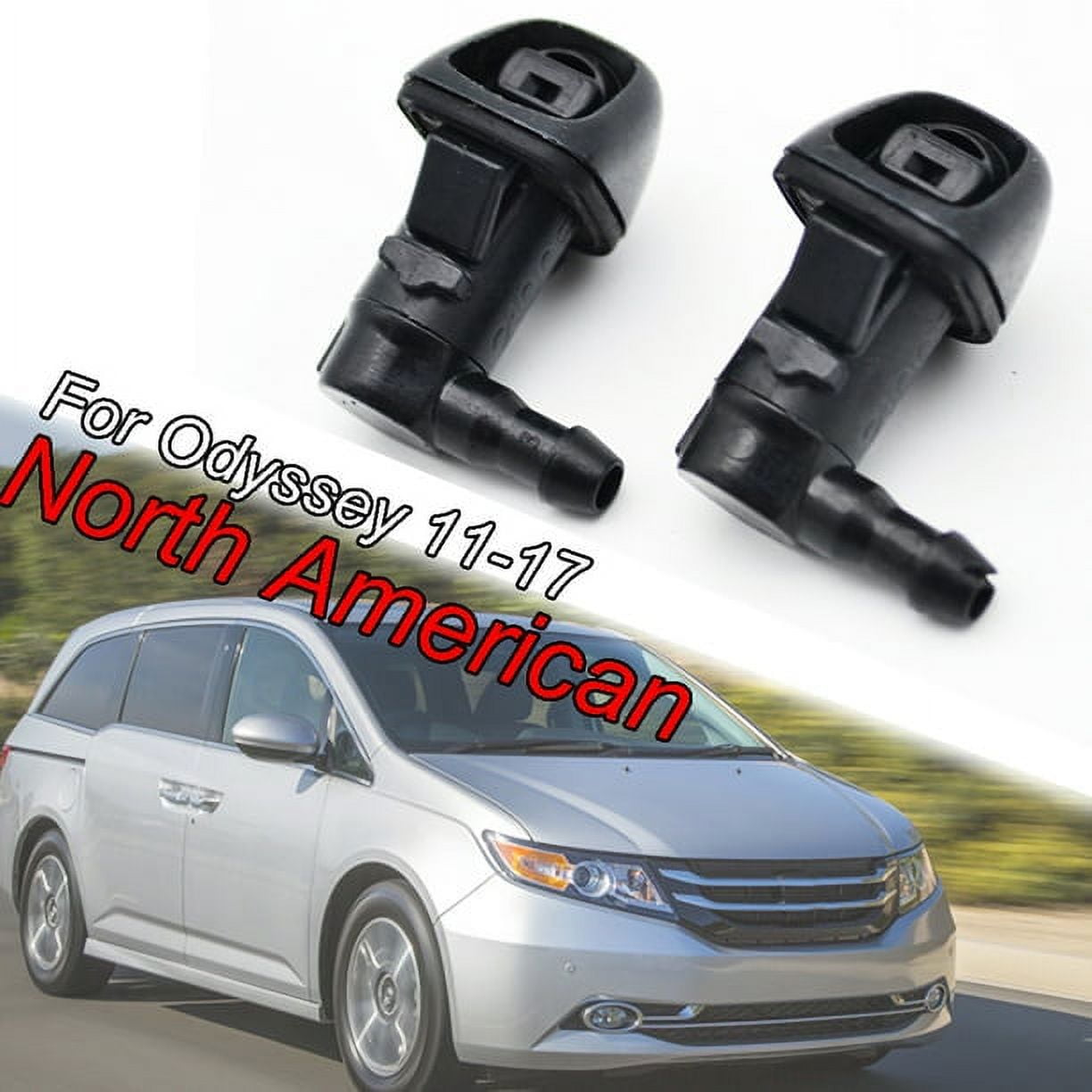 2x for Honda Odyssey 2011 2017 Windshield Wiper Washer Nozzle Jet OE
