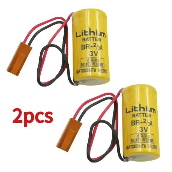 2x for Panasonic BR-2/3A 3V 1600mAh Li-ion Battery with Brown Plug US Stock