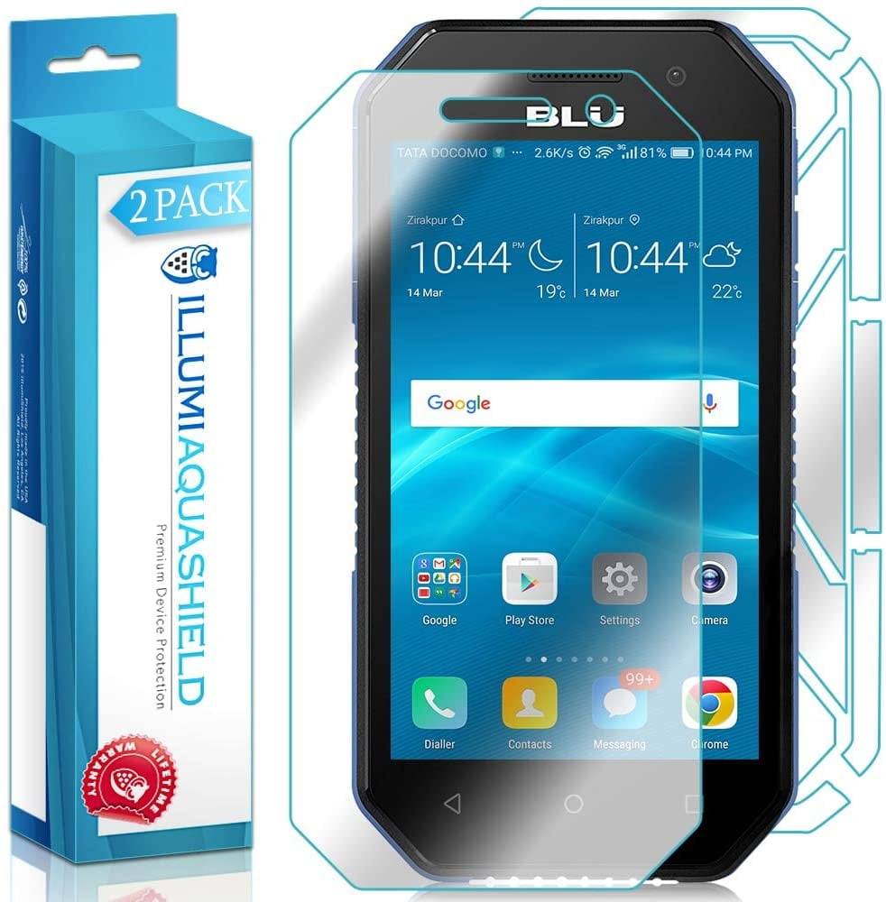 2x iLLumi AquaShield Front + Back Panel Protector for BLU Tank Xtreme 4