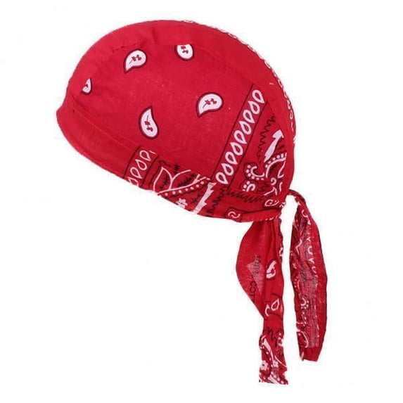 2x n Mens Turban Headscarf Cover Skull Headwear red