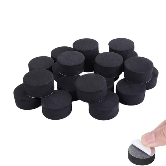 2x0.6In Black Plant Invisible Pot Feet,Pack of 24 Durable Solid Foam Containers Risers,QZS Portable Pot Lifters for Indoor or Outdoor Planters