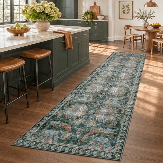 2x10 Hallway Runner Rug Washable Vintretro Long Rugs For Kitchen ...