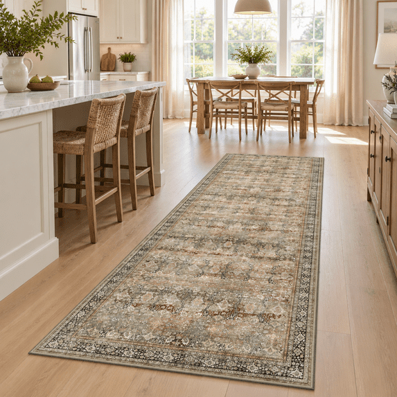 2x10 Hallway Runner Rug Washable Vintretro Long Rugs For Kitchen ...