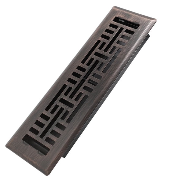 2x10 Inches Heavy Duty Walkable Floor Register Easy Adjust Air Supply Lever Floor Vents - Seattle Design - Vent Cover for Home Floor - Oil Rubbed Bronze