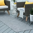 thumbnail image 1 of 2x10 Water Resistant, Indoor Outdoor Runner Rugs for Patios, Hallway, Entryway, Deck, Porch, Balcony or Kitchen | Outside Area Rug for Patio | Charcoal, Stripe | Size: 2'3'' x 10', 1 of 8