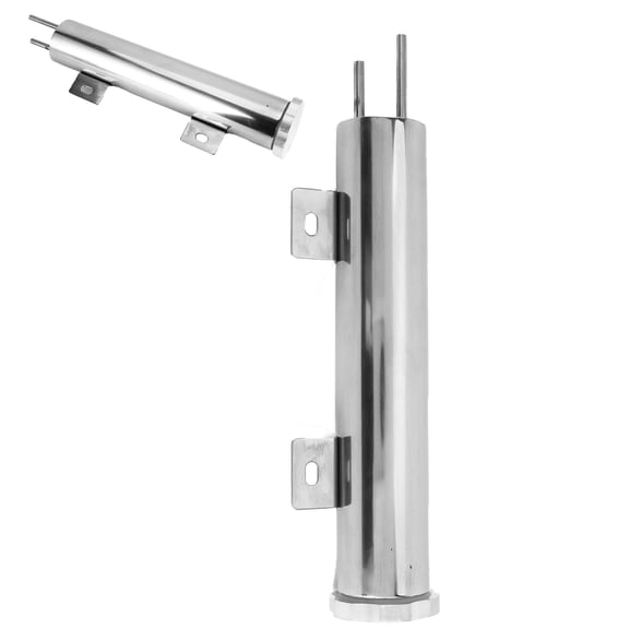2x10 in Stainless Steel Radiator Overflow Tank Universal Coolant Catch Recovery Can Bottle 2 x 10 inches / 5.1 x 25.4 cm