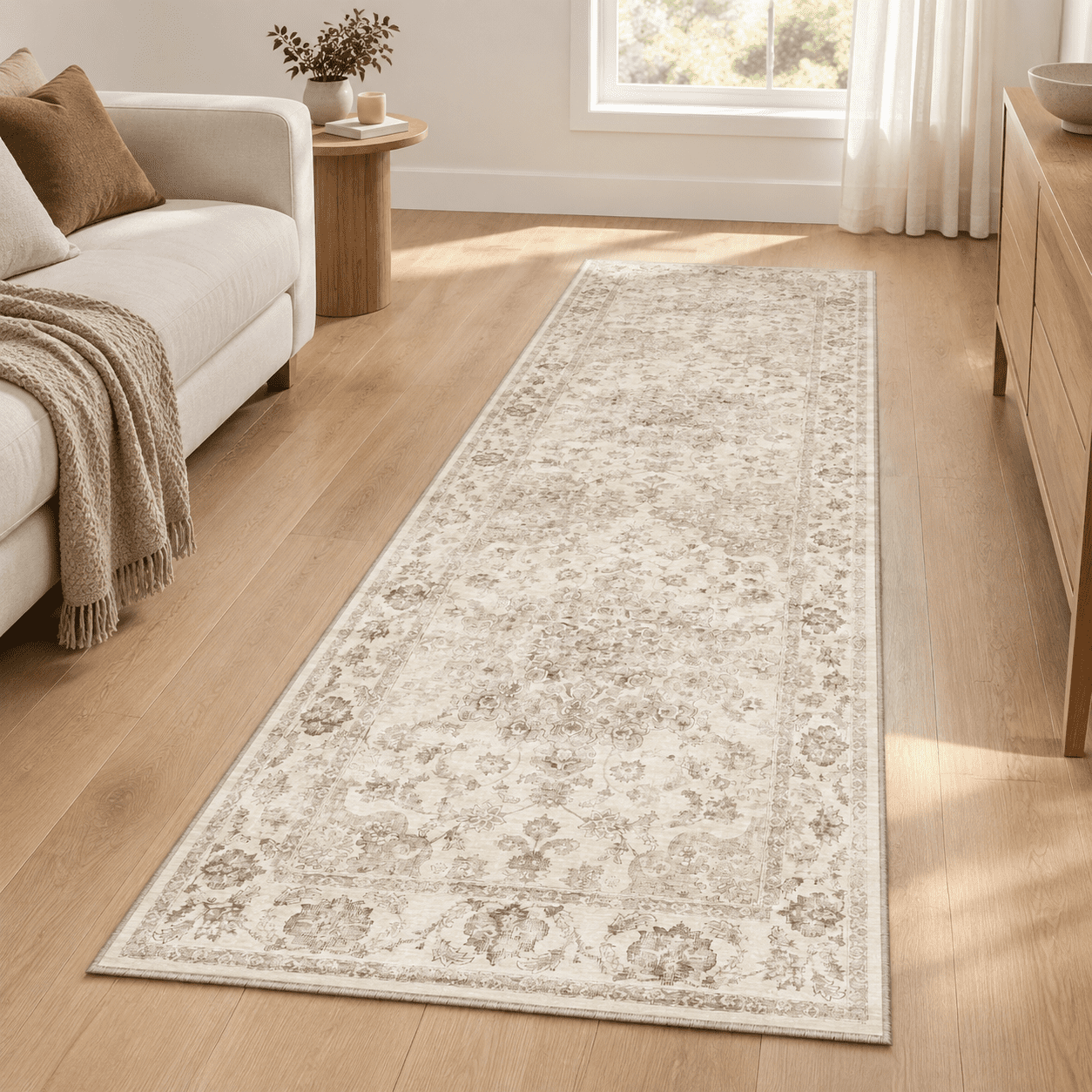Neurtral Rug 2x12 Beige Neutral Runner Rug - Walmart.com