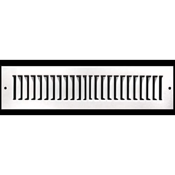 2x12 Return Air Vent Cover Grille for Toe Kick Duct Opening - Register Vent Grill by - White - Overall Size: 3.5" x 13.5"