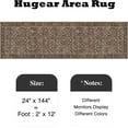 thumbnail image 1 of 2x12 Runner Rug - Brown Floral Pattern with Non-Slip TPE Backing, 1 of 7