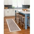 thumbnail image 1 of 2x14 Ft Gray & White Jute Area Rug, Hand-Woven, Reversible, Farmhouse Boho Style, Durable & Pet-Friendly Rug for Living Room, Dining Room, and Bedroom, 1 of 5