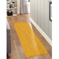 thumbnail image 1 of 2x16 Ft Yellow Jute Area Rug, Hand-Woven, Reversible, Farmhouse Boho Style, Durable & Pet-Friendly Rug for Living Room, Dining Room, and Bedroom, 1 of 5
