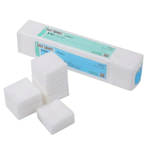 2x2 8ply 5000PCs Dental Medical Grade Capra Gauze Woven Premium Sponges Pad by VASTMED Absorbent Sponges Great for Wound Dressing Scrubbing & Cleaning