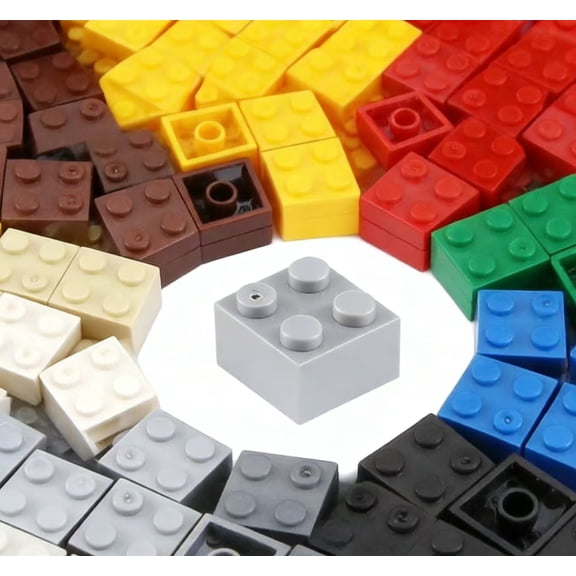 2x2 Bricks 400 Pieces Multicolored Classic Parts Building Creative Play Blocks Set Toy Basic Accessories Compatible with 3003 Major Brick Brands (Multicolored)