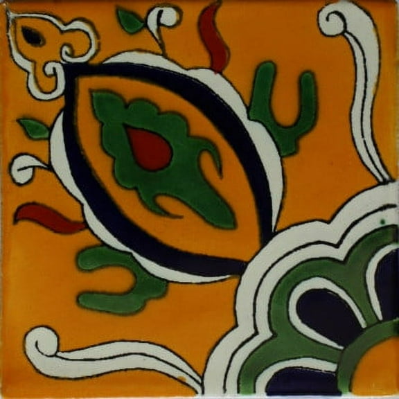 2x2 Colima Talavera Tile, Set of 36 pcs