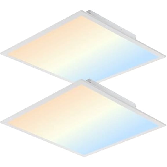 2x2 FT LED Light Flat Panel, 40-72W, 5 CCT 3K | 3.5K | 4K | 5K | 6.5K, Dimmable Recessed Drop Ceiling Lights, 3750/5000/6250/7500/9000 Lumens, Lay in Fixture for Office, 120-277V, UL DLC (Pack 2)
