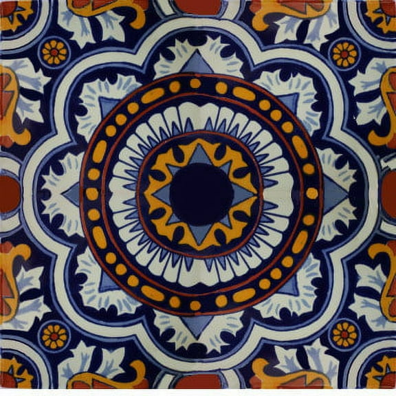 2x2 Full Moroccan Talavera Mexican Tile, Set of 36 pcs