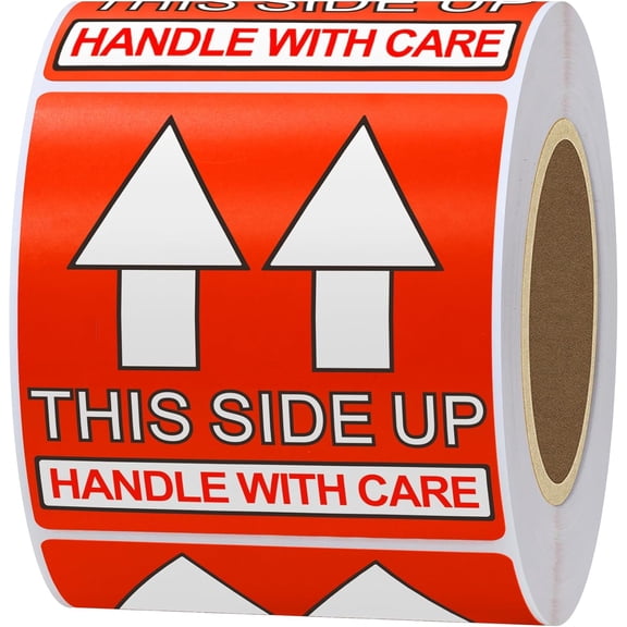 2x2 Inch This Side Up Warning Stickers for Shipping and Packing Total 300 Per Roll