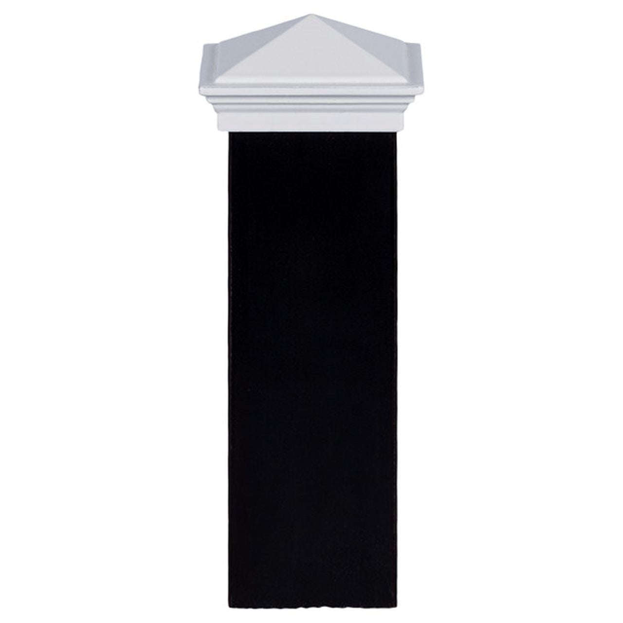 2x2 Metal Post Cap White Pyramid Aluminum Finial for Gothic Fences