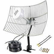 2x2 Mimo Parabolic Grid Antenna Kit 698-6000MHz, 30dBi Directional Outdoor Antennas for 4G LTE and 5G Routers, Hotspots and Gateways