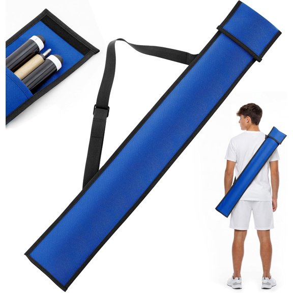 2x2 Pool Stick Case 32" Soft Billiard Cue Bag Hold 2 Butts & 2 Shafts