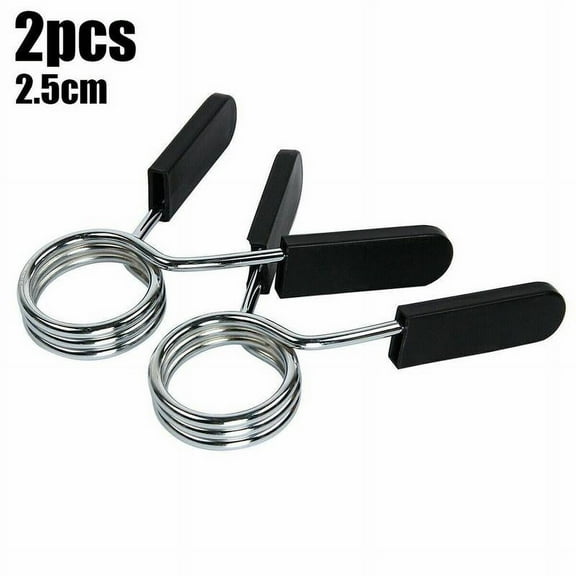 2x25mm Barbell Dumbbell Spring Collar Clips Weight G0Q8JD76 Lifting Fitness