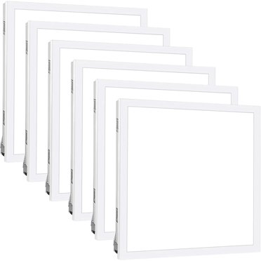 WYZM 2x2 Ft LED Flat Panel Light 4-Pack - Drop Ceiling Recessed Troffer, Modern White