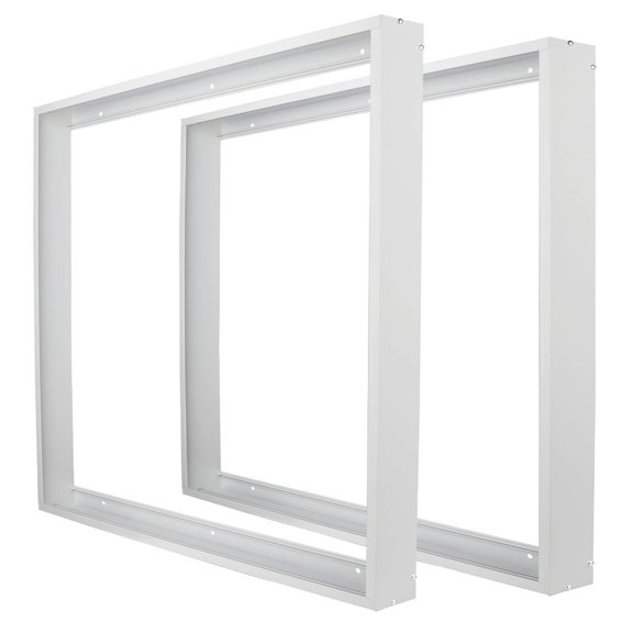 2x2ft Surface Mount Kit 2 Set Aluminium Mounting Bracket 2' By Ceiling Frame For 24"x24" Led Flat Panel Light Drop Troffer Fixtures (pack Of 2)