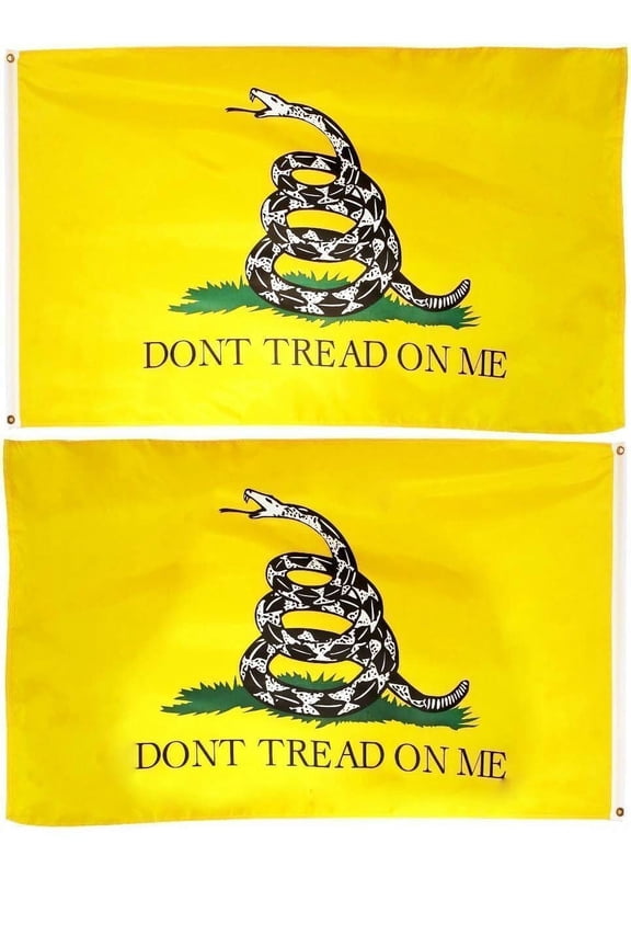2x3 2'x3' Don't Tread On Me Gadsden EMBROIDERED 2 double sided Flag USA SHIP