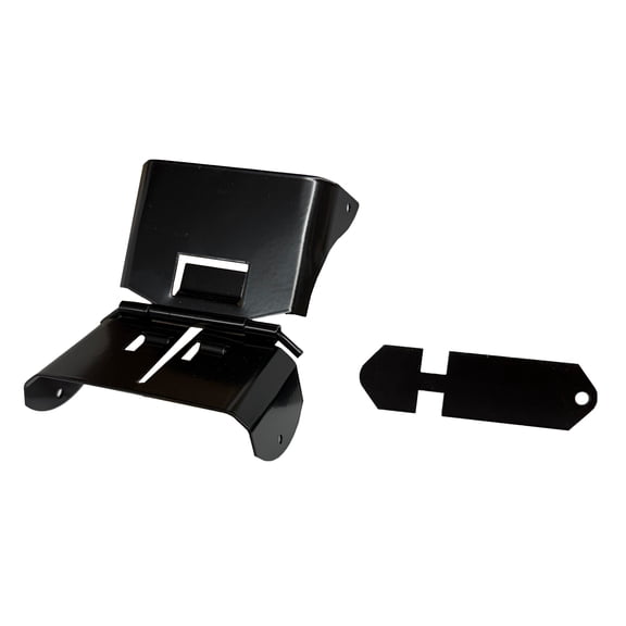 2x3 A Downspout Flip Up Hinge | Made in The U.S.A. | Also Includes Screws, Aluminum Latch & Instructions | Easy DIY on 2x3 Downspouts (Black)