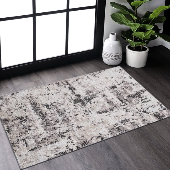 2x3 Area Rug, Cream And Brown, For Home Office, Dining Room, Bedroom, Stain , Non-shedding, Long-lasting Cream/brown Rug By , Graceful Nursery, Living