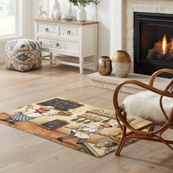 Ridstig Rug 2x3 Area Rug, Kitchen Chief Rustic Low Pile Washable Rugs for Entryway ...