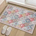 thumbnail image 1 of Toyoso 2x3 Area Rug Living Room Rugs - Washable Vintage Floral Soft Thin Large Rug Indoor Floor No Slip Rug Carpet for Bedroom Under Dining Table Home Office Decor - Multi Red, 1 of 9
