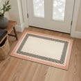 thumbnail image 1 of 2x3 Area Rug Non Slip Backing Low Pile, Machine Washable Indoor Entryway Rug, Small Print Pattern Floor Mat for Front Door Entrance, Bathroom, Hallway and Kitchen, Blush Peach, 1 of 5