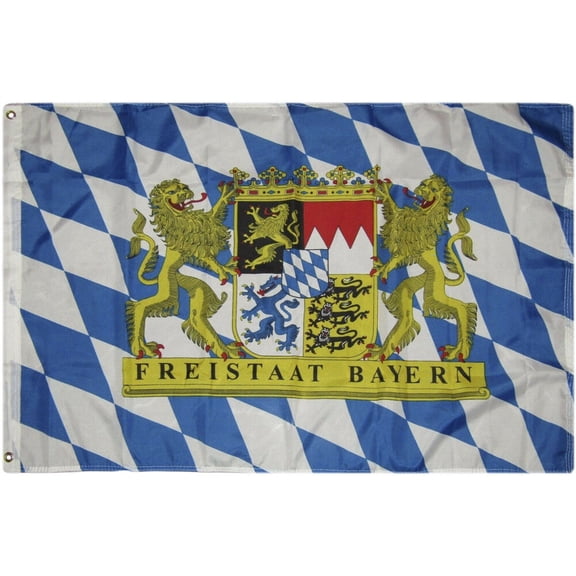 2x3 Bavaria Bavarian Freistaat Friestaat Bayern Knitted Flag 2'x3' Banner
