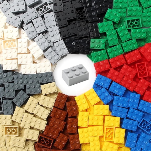 2x3 Bricks Bulk 260 Pieces Multicolored Classic Basic Parts Building Creative Play Set Blocks Toy Accessories Compatible with 3002 Major Brands
