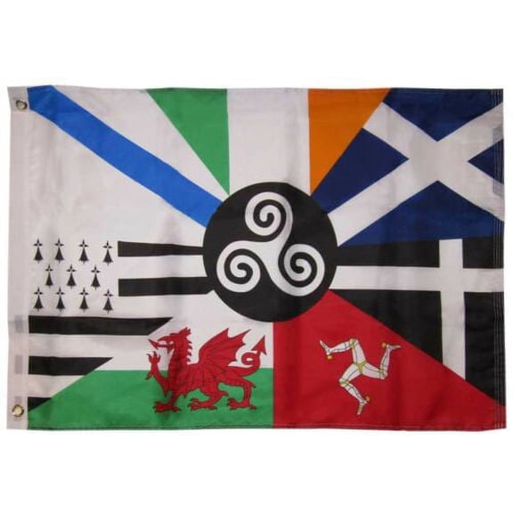 2x3 Celtic Nations Combined 150D Woven Poly Nylon Flag 2'x3' Banner